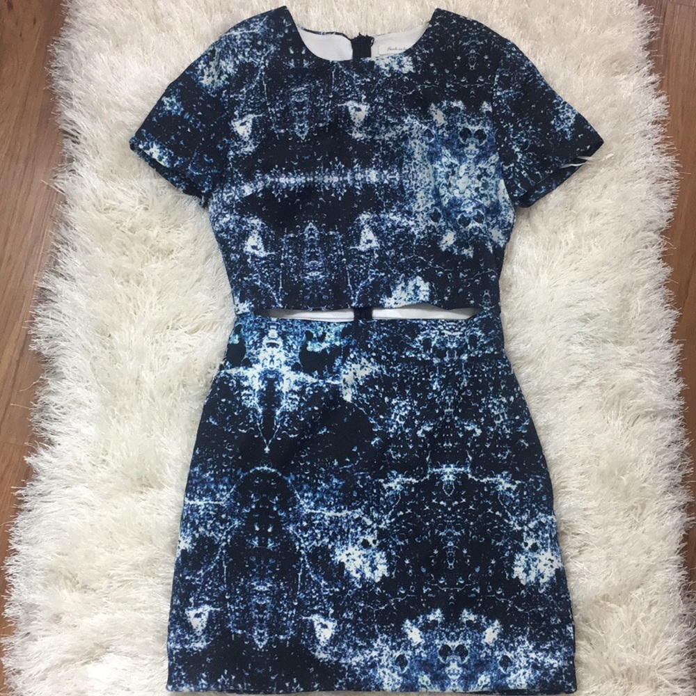 Faith in Love Galaxy Mini Dress w/ Cutout middle